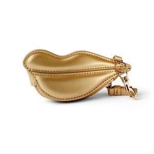 DVF Target Gold Lips Coin Pouch
